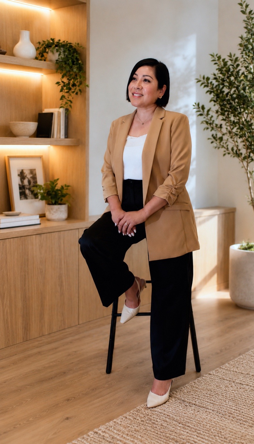 Idalia Marroquín, retrato de cuerpo completo
